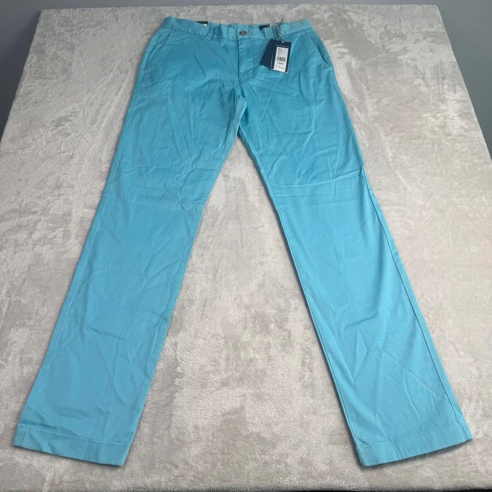 NWT Vineyard Vines‎ Mens 32x34 Breaker Pant Chinos Blue Preppy Golf